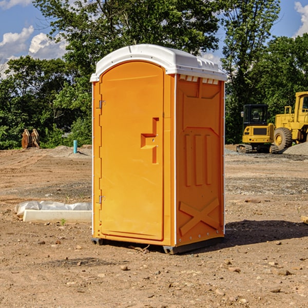 are there any restrictions on what items can be disposed of in the portable restrooms in Casas Adobes